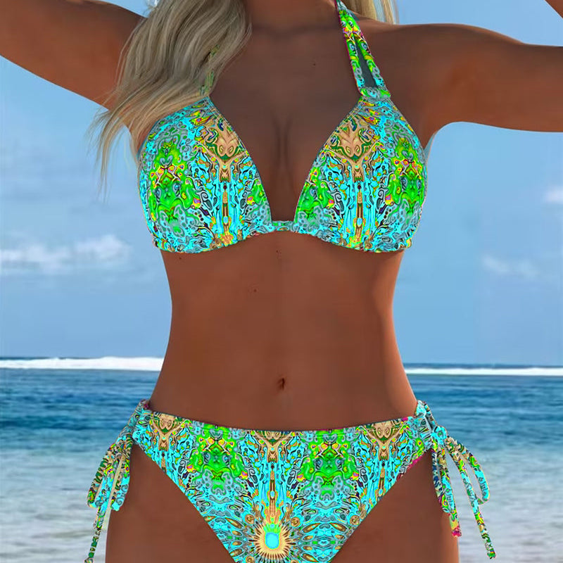 Bikini Coloré Licou Impression
