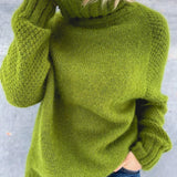 Pull-over col roulé uni