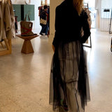 Chemise Longue Fluide à La Mode En Maille