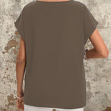 T-Shirt Imprimé Géométrique Rayé