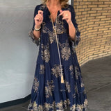 Robe Vintage ample à col en V