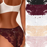 Culotte Femme En Dentelle Semi-Transparente
