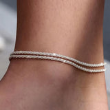 🏖️ Bracelets De Cheville Femme Kc Or & Argent Sterling