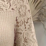 T-Shirt Dentelle Panneau Tricoté