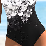One-Piece Mode Imprimé Fleuri