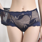 Culotte sexy en dentelle de couleur unie