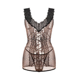 Chemise de Nuit Sexy Bretelles Dentelle