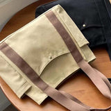 Sac en toile de grande capacité avec doubles poignées