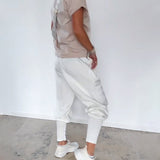Pantalon Mode Couleur Unie Court