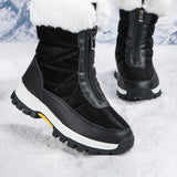 Bottes De Neige Chaudes Antidérapantes À Fermeture Éclair Pour Femmes