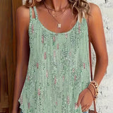 Haut Cami Double Bretelle Fleuri