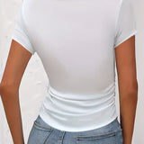 T-shirt Fitted Waist Short Sleeve