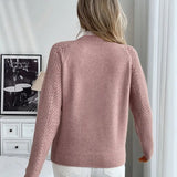 Pull Élégant Volant Creux Bordure
