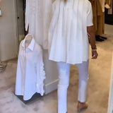 Chemise Plissée Unie Ample