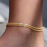 🏖️ Bracelets De Cheville Femme Kc Or & Argent Sterling