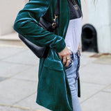 Burgundy | Blazer en velours style rue