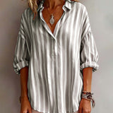 Blouse Rayée Ample À Col