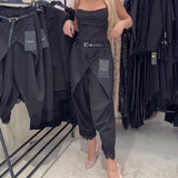 Pantalon À La Mode Dentelle Broderie Harem