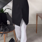 Pantalon décontracté asymétrique de couleur unie simple