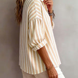 Blouse Rayée Ample À Col