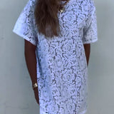 T-shirt Manches Courtes Dentelle