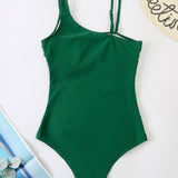 Maillot De Bain Sexy Découpé Épaules Dénudées Une Pièce