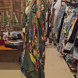 Ensemble deux pièces décontracté imprimé kimono