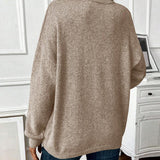 Pull Col Rond Décontracté Ample