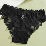 Culotte Femme En Dentelle Semi-Transparente