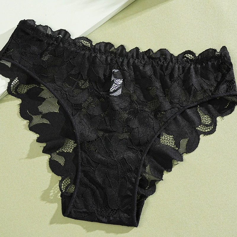 Culotte Femme En Dentelle Semi-Transparente