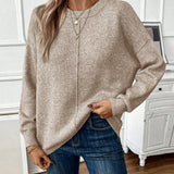 Pull Col Rond Décontracté Ample