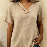 T-Shirt Ampoulé Col V