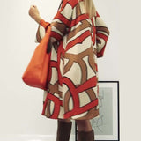 Robe imprimée design col rond