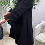 Robe décontractée au genou avec manches longues