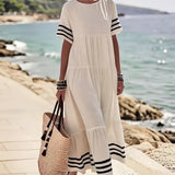 Robe Tendance Vacances Manches Courtes