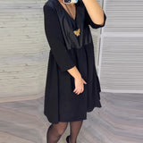 Robe patchwork à col en V