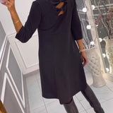 Robe unie avec nœud au dos
