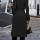 Zariyah | Manteau long trench noir pour femme