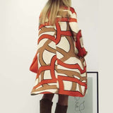 Robe imprimée design col rond