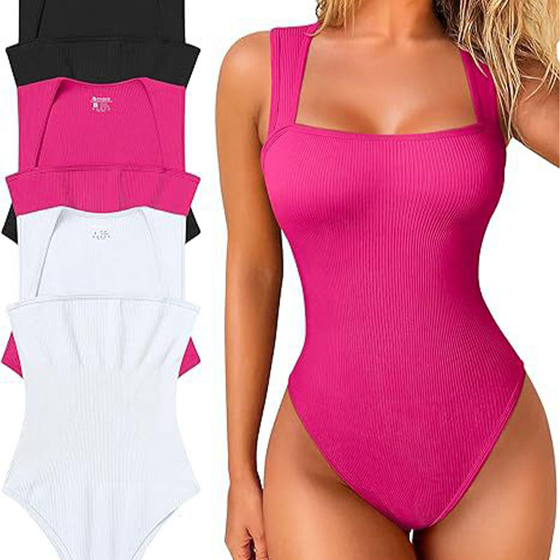 Body débardeur sans manches de couleur unie