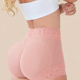 Culotte courte en dentelle avec effet gainant pour le ventre