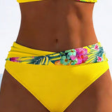 Bikini Bralette Style Imprimé Contrasté