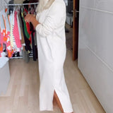 Robe décontractée à col rond