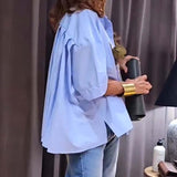 Chemise décontractée à poches plissées de couleur unie