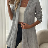 Gilet Pull Veste Mi-Longue