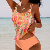 Maillot de bain tankini imprimé