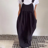 Robe décontractée couleur unie à bretelles