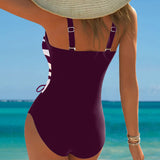 Maillot De Bain Imprimé Géométrique Une Pièce