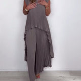 Costume Tendance Style Urbain Couleur Unie Deux Pièces