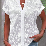 Blouse à manches courtes et col V